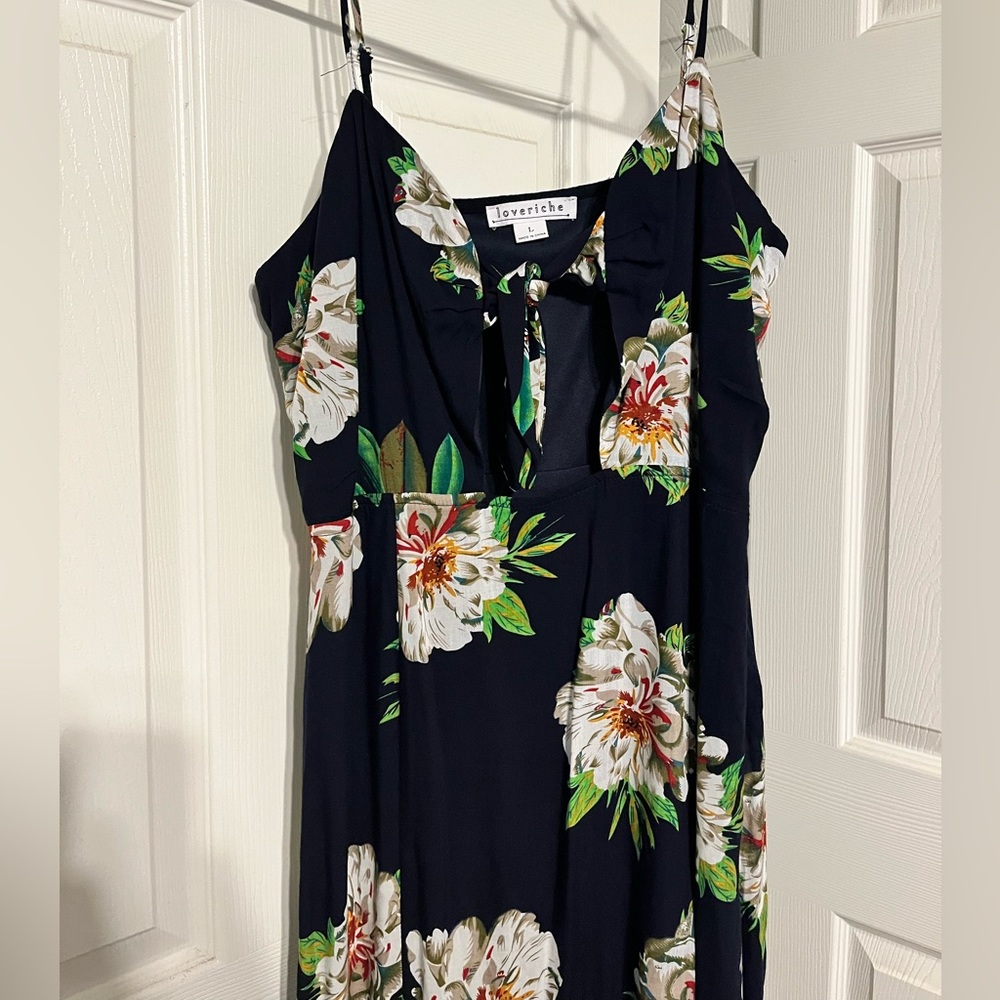 Loveriche size L - floral spaghetti strap dress